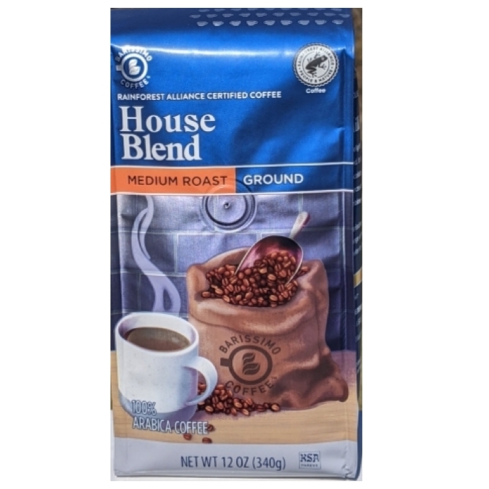 Barissimo House Blend Ground Coffee 12oz (Medium Roast)