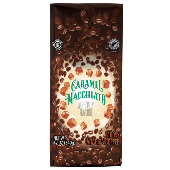 Barissimo Caramel Macchiato Flavored Coffee Ground 12oz (Light Roast)