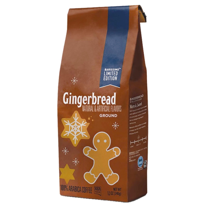 GingerBread Flavored Coffee Ground Barissimo 12oz (Medium Roast)