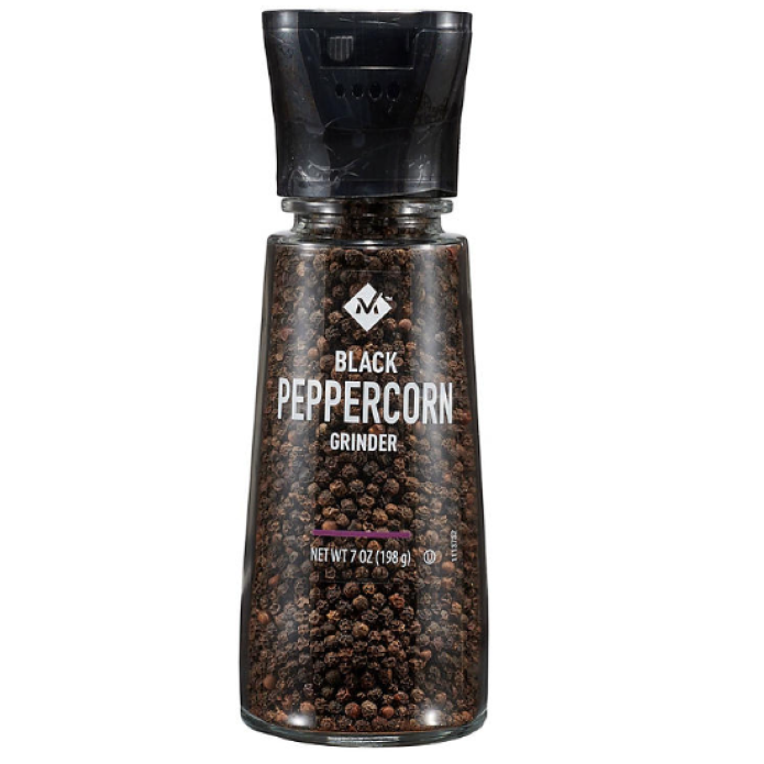 MM Whole Black Peppercorn Grinder 7oz Each