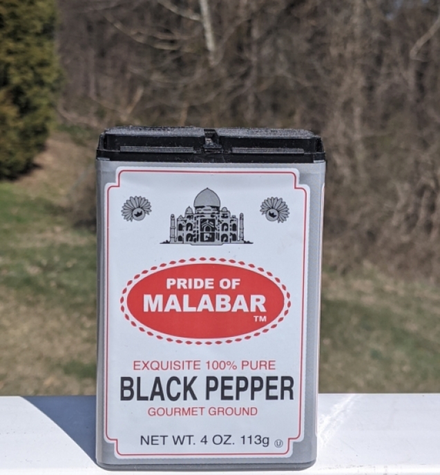 Malabar Black Pepper Spice 4oz Tin