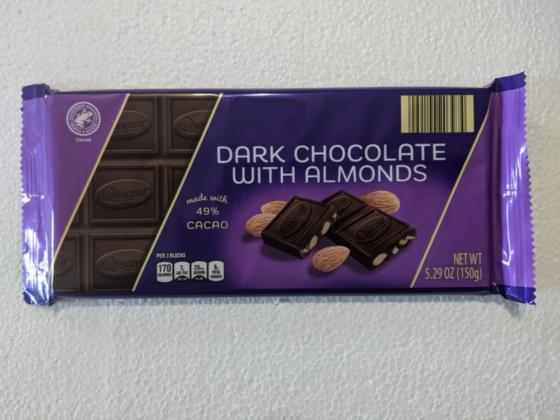 Choceur Dark Chocolate with Almonds Bar 5.29oz