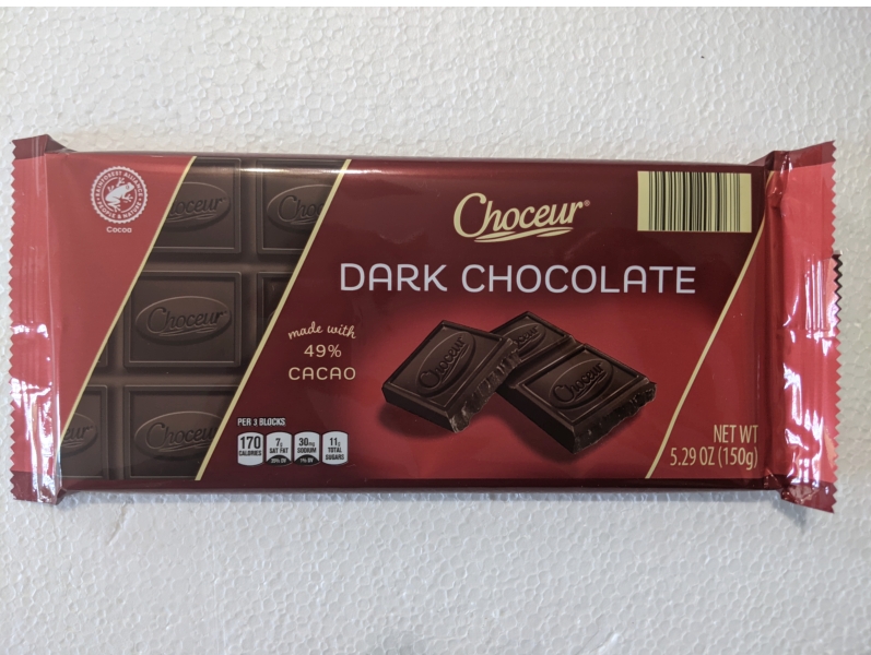 Choceur Dark Chocolate Bar 150grams