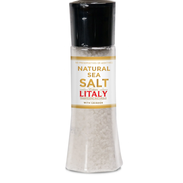 Litaly Natural Sea Salt with Grinder 11.46oz