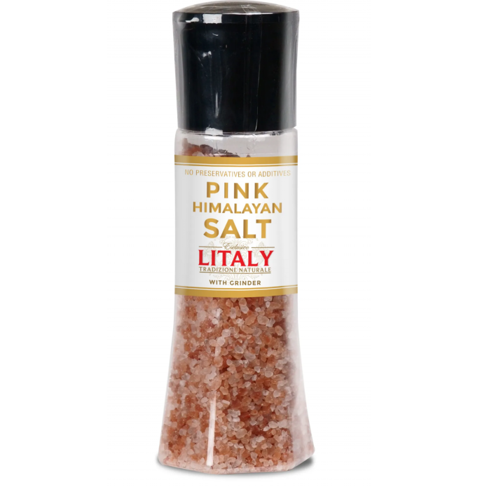 Litaly Himalayan Pink Salt with Grinder 12.9oz.