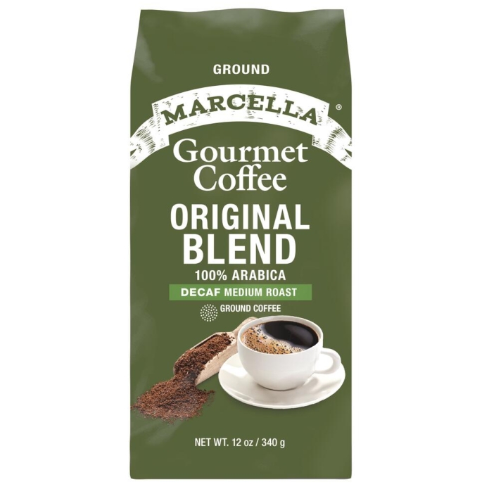 Marcella  DECAF Original Blend Arabica Ground Coffee 12oz (Medium Roast)