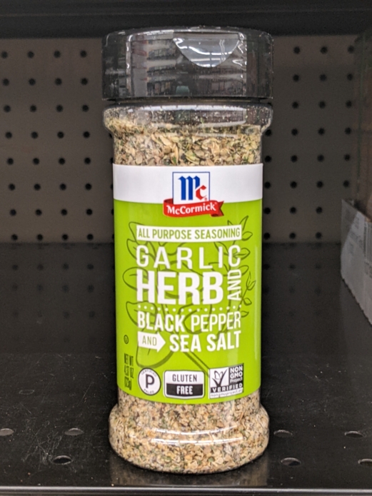 McCormick Garlic Herb & Black Pepper & Sea Salt Seasoning 4.37oz (All Purpose)