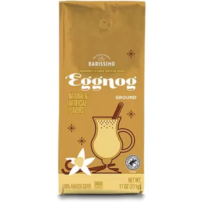 Barissimo Eggnog Flavored Ground Coffee 11oz (Light Roast)