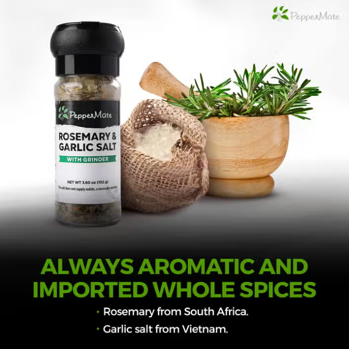 Rosemary & Garlic Salt Grinder